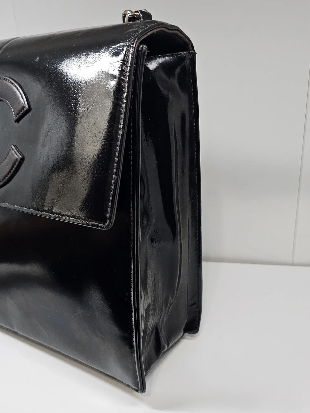 Chanel Black Patent Leather Shoulder Bag